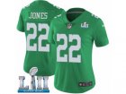 Women Nike Philadelphia Eagles #22 Sidney Jones Limited Green Rush Vapor Untouchable Super Bowl LII NFL Jersey