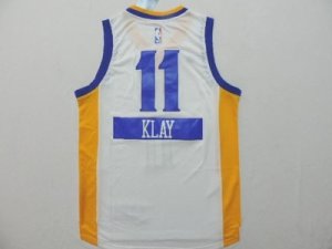 NBA Golden State Warriors #11 klay white jerseys(2014 Christmas edition)