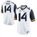 West Virginia Mountaineers #14 Tevin Bush White College Football Jersey