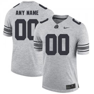 Ohio State Buckeyes Gray Mens Customized College Football Jersey