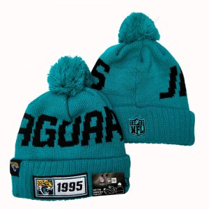 Jaguars Team Logo Blue Pom Knit Hat YD