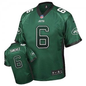 Nike New York Jets #6 Mark Sanchez Green Jersey(Elite Drift Fashion)