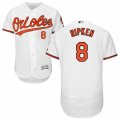 Men's Majestic Baltimore Orioles #8 Cal Ripken White Flexbase Authentic Collection MLB Jersey