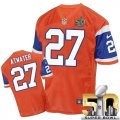 Nike Denver Broncos #27 Steve Atwater Orange Throwback Super Bowl 50 Men Stitched NFL Elite Jersey