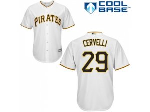 Youth Pittsburgh Pirates #29 Francisco Cervelli White Cool Base Stitched MLB Jersey