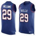 Nike Buffalo Bills #29 Karlos Williams Royal Blue Team Color Men Stitched NFL Limited Tank Top Jersey