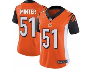 Women Nike Cincinnati Bengals #51 Kevin Minter Vapor Untouchable Limited Orange Alternate NFL Jersey