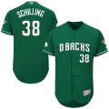 Men Majestic Arizona Diamondbacks #38 Curt Schilling Green Celtic Flexbase Authentic Collection MLB Jersey