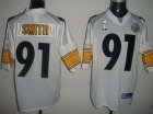 Pittsburgh Steelers #91 Smith Super Bowl XLV white