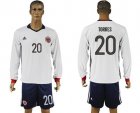 Colombia #20 Torres Away Long Sleeves Soccer Country Jersey