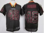 Nike NFL Washington Redskins #46 Alfred Morris Black Jerseys(Lights Out Elite)