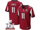 Mens Nike Atlanta Falcons #11 Julio Jones Elite Red Team Color Super Bowl LI 51 NFL Jersey
