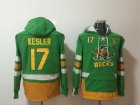 Ducks #17 Ryan Kesler Green All Stitched Hooded Sweatshirt