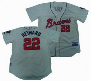 mlb Atlanta Braves #22 Heyward cream