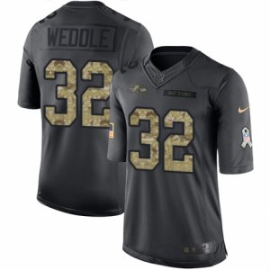 Mens Nike Baltimore Ravens #32 Eric Weddle Limited Black 2016 Salute to Service NFL Jersey