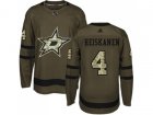 Youth Adidas Dallas Stars #4 Miro Heiskanen Green Salute to Service Stitched NHL Jersey