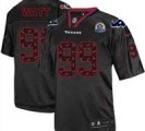 Nike Texans #99 J.J. Watt New Lights Out Black With Hall of Fame 50th Patch NFL Elite Jersey