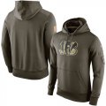 Men Cincinnati Bengals Nike Olive Salute To Service KO Performance Hoodie