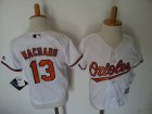 Orioles #13 Manny Machado White Toddler Jersey
