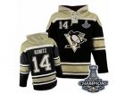 Mens Old Time Hockey Pittsburgh Penguins #14 Chris Kunitz Premier Black Sawyer Hooded Sweatshirt 2017 Stanley Cup Champions