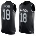 Nike Oakland Raiders #18 Andre Holmes Black Team Color Men Stitched NFL Limited Tank Top Jersey