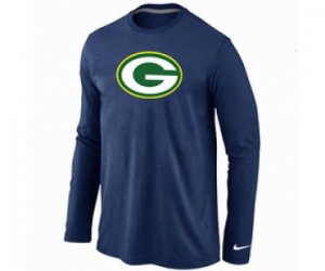 Nike Green Bay Packers Logo Long Sleeve T-Shirt D.Blue
