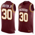 Mens Nike Washington Redskins #30 David Bruton Jr. Limited Red Player Name & Number Tank Top NFL Jersey