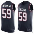 Nike Houston Texans #59 Whitney Mercilus Navy Blue Team Color Men Stitched NFL Limited Tank Top Jersey