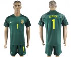 2017-18 Brazil 1 ALISSON Away Soccer Jersey