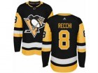 Mens Adidas Pittsburgh Penguins #8 Mark Recchi Authentic Black Home NHL Jersey
