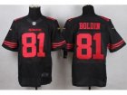 Nike San Francisco 49ers #81 Anquan Boldin Black Alternate Men Stitched jerseys(Elite)