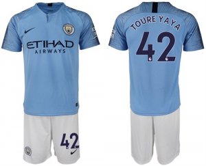 2018-19 Manchester City 42 TOURE YAYA Home Soccer Jersey