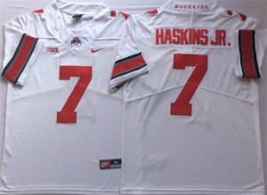 Ohio State Buckeyes #7 Dwayne Haskins Jr White College Football Jersey