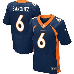 Nike Denver Broncos #6 Mark Sanchez Navy Blue Alternate Men Stitched NFL New Elite Jersey