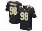 Mens Nike New Orleans Saints #98 Sheldon Rankins Elite Black Team Color NFL Jersey