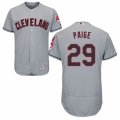 Men's Majestic Cleveland Indians #29 Satchel Paige Grey Flexbase Authentic Collection MLB Jersey