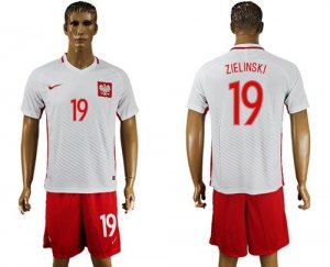 Poland #19 Zielinski Home Soccer Country Jersey