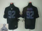 2013 Super Bowl XLVII NEW Baltimore Ravens 92 Haloti Ngata Black Jerseys(Impact Limited)