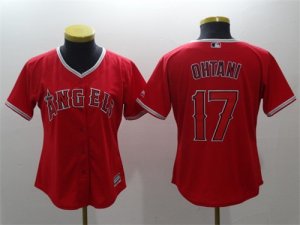 Los Angeles Angels #17 Shohei Ohtani Red Women Cool Base Jersey