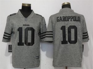Nike 49ers #10 Jimmy Garoppolo Gray Gridiron Gray Limited Jersey