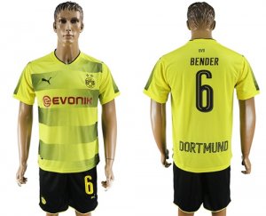 2017-18 Dortmund 6 BENDER Home Soccer Jersey