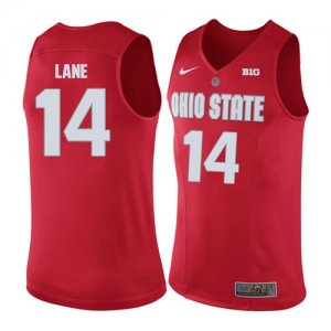 Ohio State Buckeyes #14 Joey Lane Red College Basketball Jersey