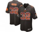 Nike Cleveland Browns #32 Jim Brown Brown Team Color Mens Stitched NFL Limited Strobe Jersey