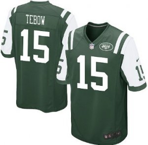 nike nfl new york jets #15 tim tebow green game jersey