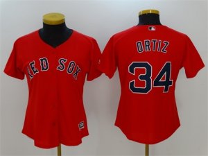 MLB boston red sox #34 ortiz red 2017 women jersey