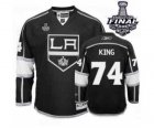 nhl jerseys los angeles kings #74 king black-white[2014 stanley cup]