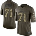 Mens Nike Chicago Bears #71 Josh Sitton Limited Green Salute to Service NFL Jersey