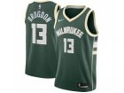 Men Nike Milwaukee Bucks #13 Malcolm Brogdon Green Stitched NBA Swingman Jersey