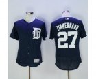 Men Detroit Tigers #27 Jordan Zimmermann Majestic Navy Blue Flexbase Authentic Collection Player Jersey
