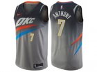 Nike Oklahoma City Thunder #7 Carmelo Anthony Gray NBA Swingman City Edition Jersey